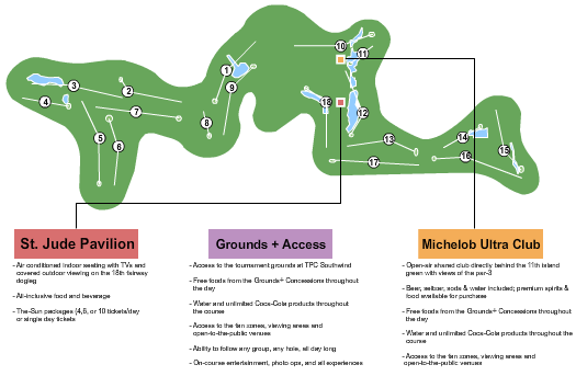 TPC Southwind Seating Chart: Golf 3