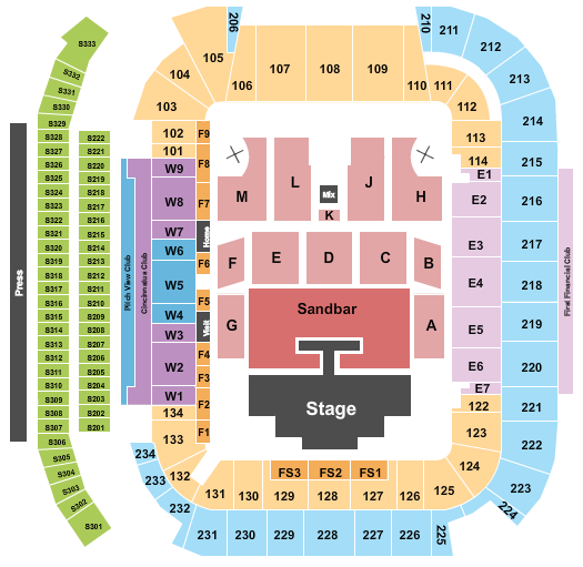 TQL Stadium Seating Chart: Kenny Chesney
