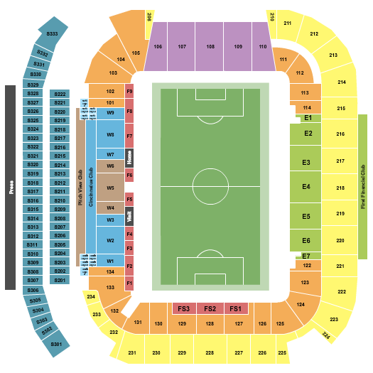 TQL Stadium Seating Chart: Soccer 2