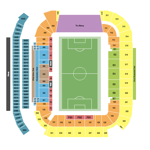 TQL Stadium Seating Chart: Soccer