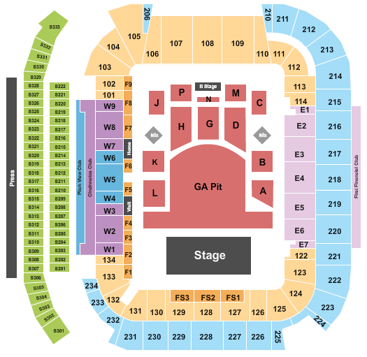 TQL Stadium Seating Chart: Twenty One Pilots