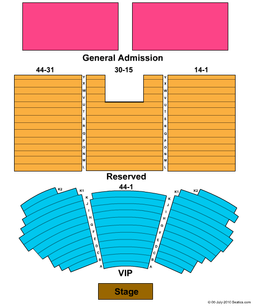 Table Mountain Casino Concert Seating Chart