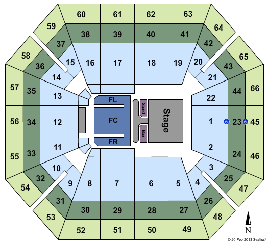 Taco Bell Arena Seating Map