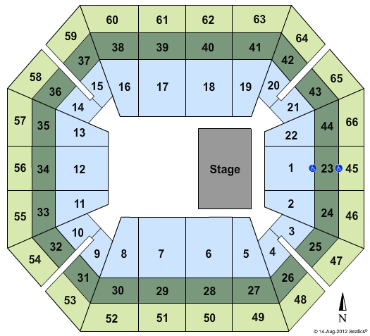 Taco Bell Arena Seating Chart