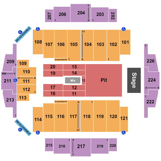 Tacoma Dome Seating Chart: Endstage Big Pit
