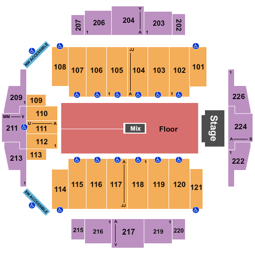 Tacoma Dome Seating Chart: Endstage GA Floor