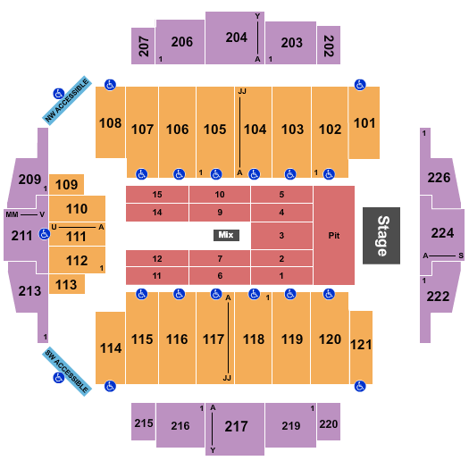 Tacoma Dome Seating Chart: Endstage Pit