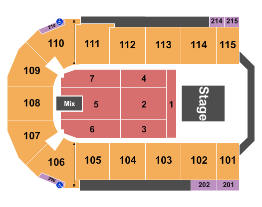Tahoe Blue Event Center Seating Chart: Endstage 4