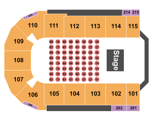 Tahoe Blue Event Center Seating Chart: Endstage Tables