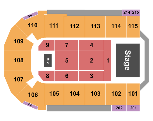 Tahoe Blue Event Center Seating Chart: Endstage