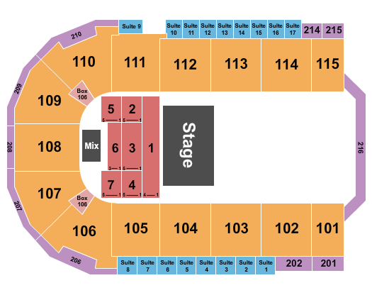 Tahoe Blue Event Center Seating Chart: Half House 3