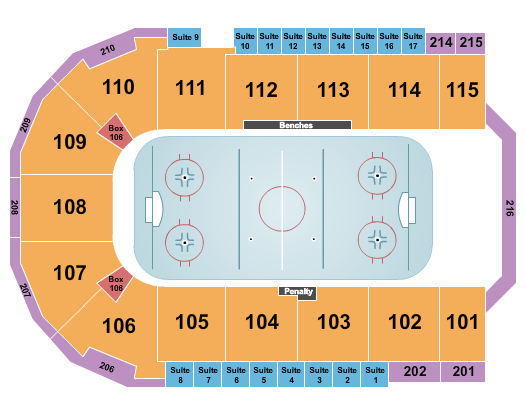 Tahoe Blue Event Center Seating Chart: Hockey