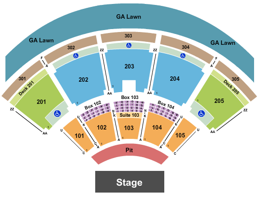 Talking Stick Resort Amphitheatre Seating Chart: Endstage Pit 2