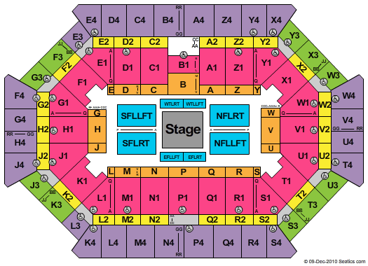 Tallahassee-leon County Civic Center Seating Map