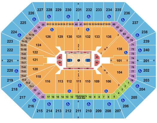 Target Center Seating Chart: Basketball