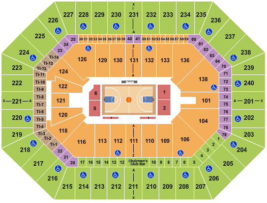 Target Center Seating Chart: Basketball 2