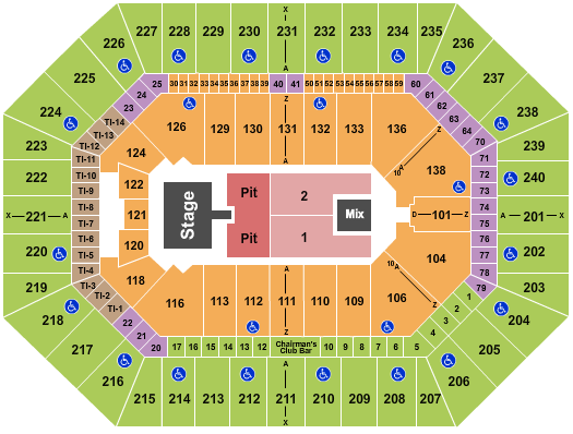 Target Center Seating Chart: Cage the Elephant