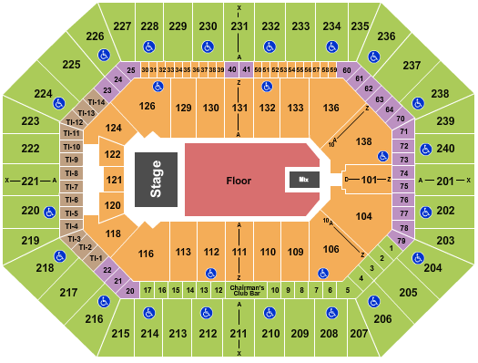 Target Center Seating Chart: Endstage GA Flr