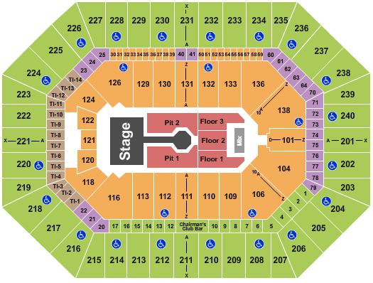 Target Center Seating Chart: Endstage Pit 3