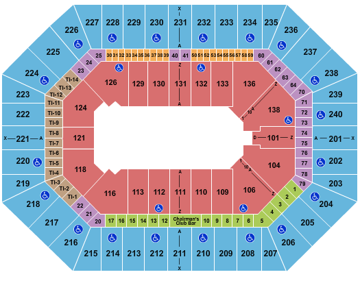 Target Center Seating Chart: Open Floor