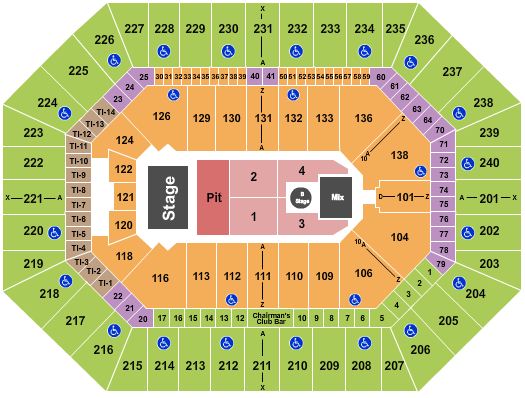 Target Center Seating Chart: Tyler Childers