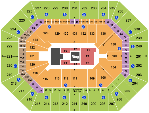 Target Center Seating Chart: WWE 2