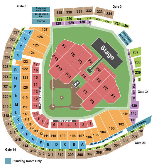 Target Field Seating Chart
