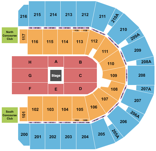Vibrant Arena at The MARK Seating Chart: Center Stage
