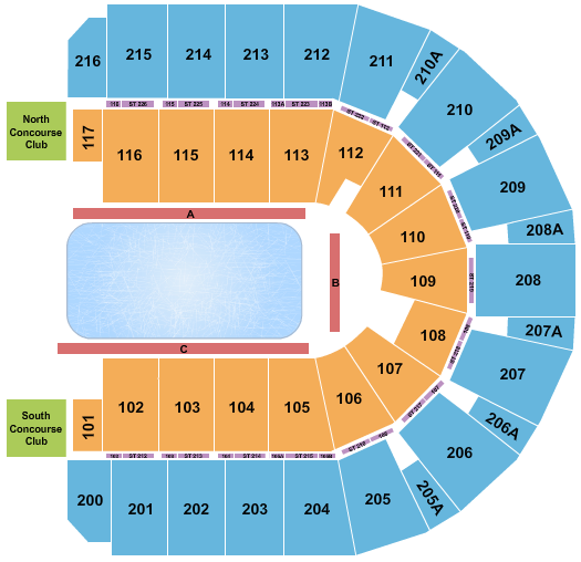 Vibrant Arena at The MARK Seating Chart: Disney On Ice 2021