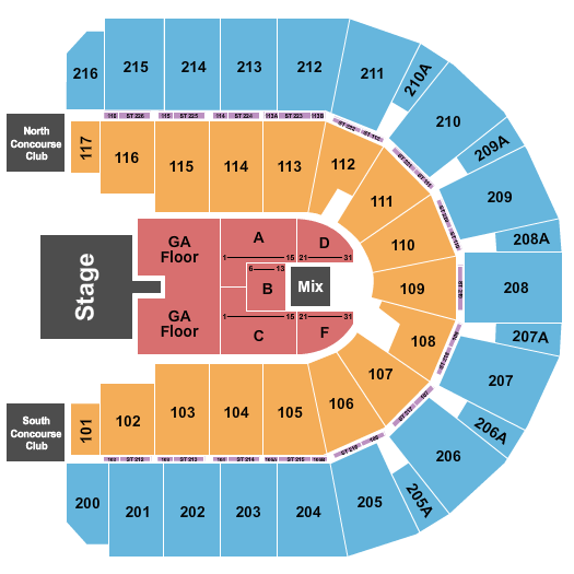 Vibrant Arena at The MARK Seating Chart