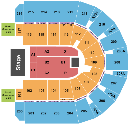 Vibrant Arena at The MARK Seating Chart: Pentatonix