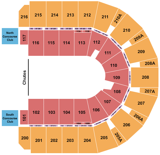 Vibrant Arena at The MARK Seating Chart: Rodeo