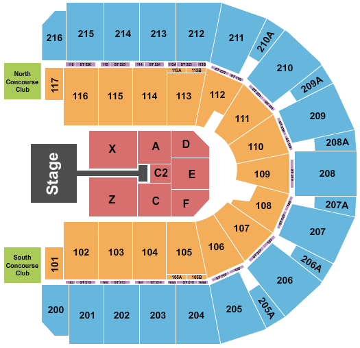 Vibrant Arena at The MARK Seating Chart: TobyMac