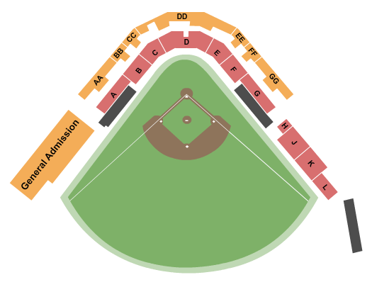 Taylor Stadium Seating Chart: Baseball 2020