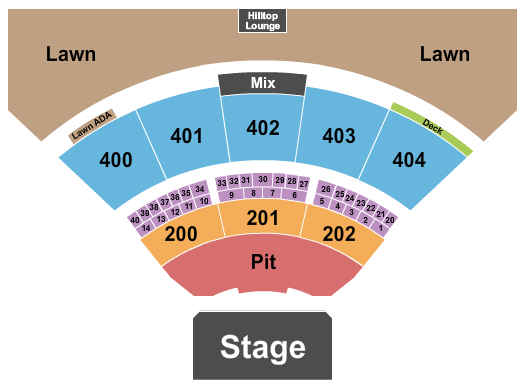 Everwise Amphitheater at White River State Park Seating Chart: Endstage GA Pit 2