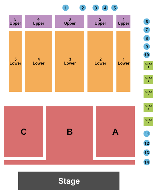 Boeing Center at Tech Port Seating Chart: End Stage