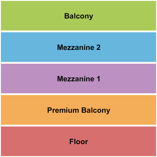 TempleLive Peoria Seating Chart: Floor/Prem Balc/Mezz