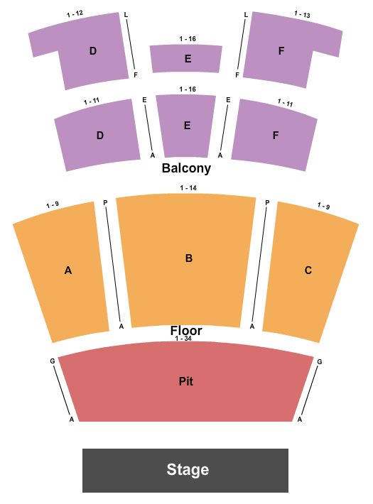 TempleLive - Fort Smith Seating Chart: Endstage