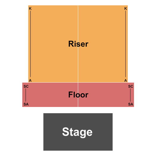 Temple Theater - Des Moines Performing Arts Seating Chart: Endstage - No Tables