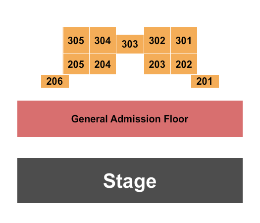 Temple Theatre - Tacoma Seating Chart: Endstage GA 2