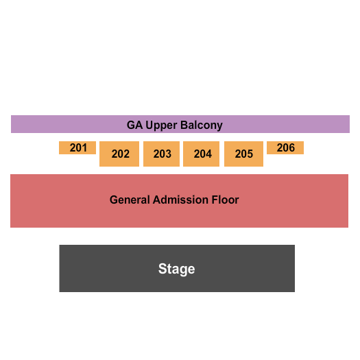 Temple Theatre - Tacoma Seating Chart: Endstage GA 3