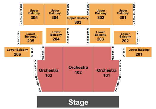 Temple Theatre - Tacoma Seating Chart: Endstage