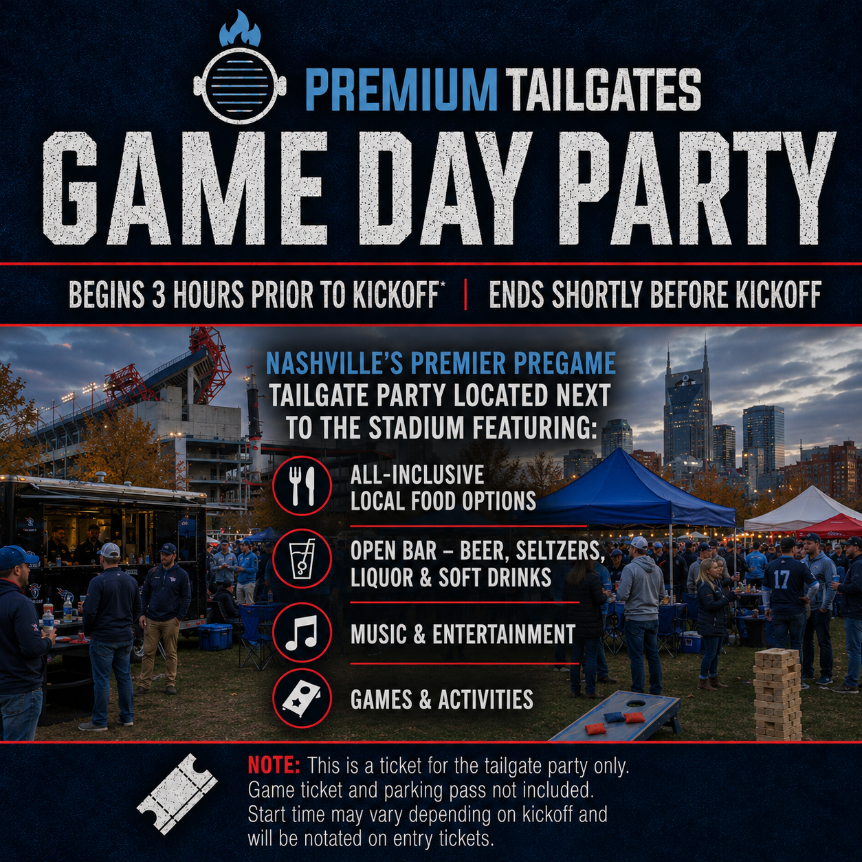 Premium Tailgate Tent - Nashville Seating Chart: Premium Tailgate