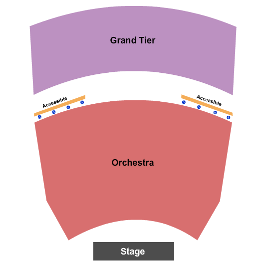 Tennessee Performing Arts Center - James K Polk Theater Seating Chart: Endstage - No Pit