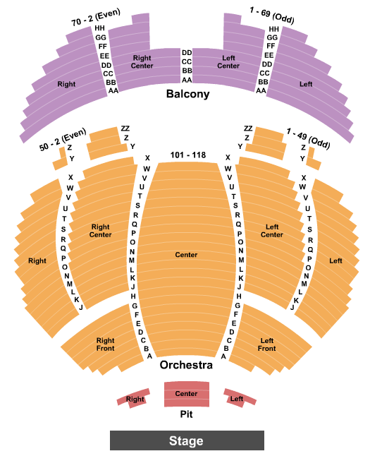 Masonic Seating Chart San Francisco