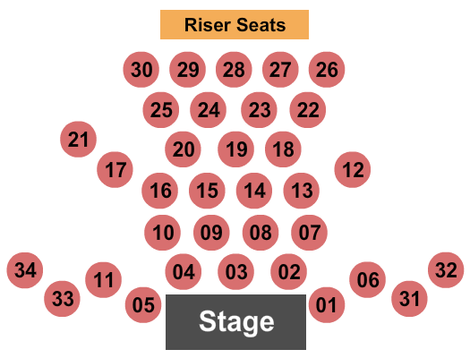 Tennessee Williams Theatre Seating Chart: Endstage Tables