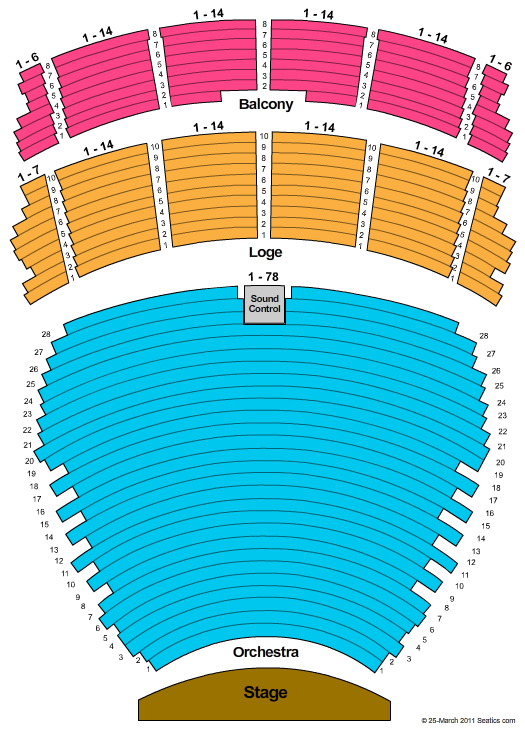 Long Beach Terrace Theater Seating Chart