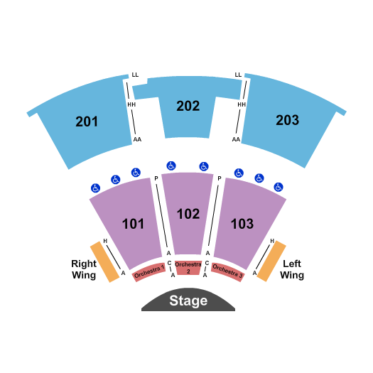 Terrell Performing Arts Center Seating Chart: End Stage