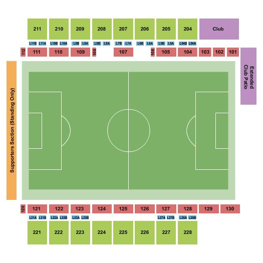 Texas Health Mansfield Stadium Seating Chart: Soccer