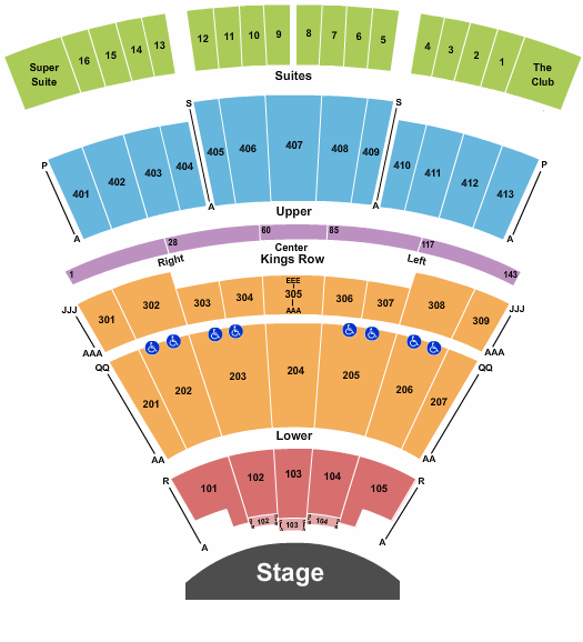 Texas Trust CU Theatre at Grand Prairie Seating Chart: Endstage VIP